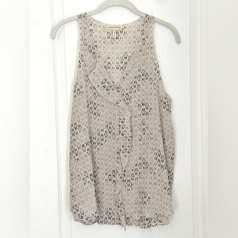 Rebecca Taylor Silk Sleeveless Blouse 6